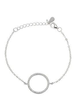 e&e London Circle Zirconia Sterling Silver Bracelet